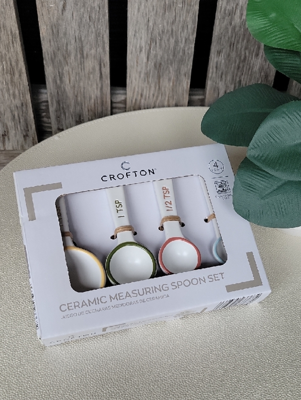 Crofton Ceramic Measuring Spoon Set - Multi-Color - Picture 3 of 6